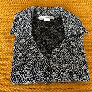 90s Vintage Lace Collared Shirt